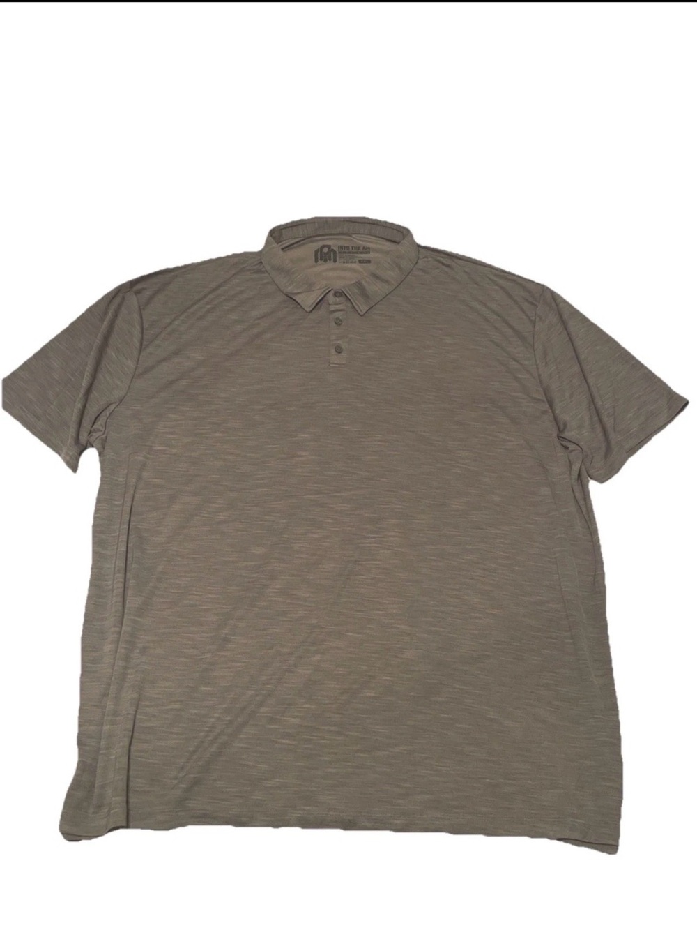 Into The AM Men’s 4XL Gray Heather Polo Shirt Short Sleeve